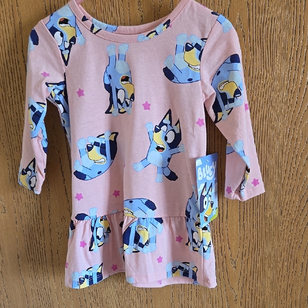 Childs 12 Month Bluey Long Sleeve Dress